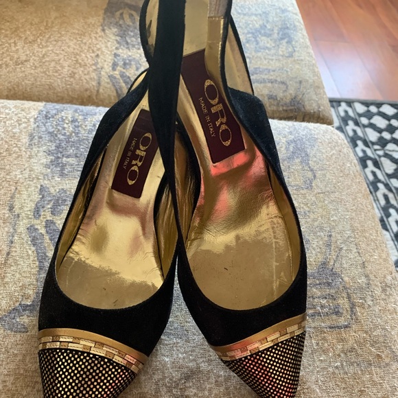 ORO made in Italy woman’s sling back shoes size 38 - Picture 6 of 14